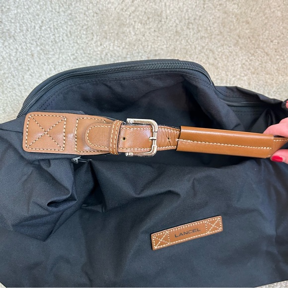 Lancel Black Adjustable Canvas Bag - Picture 4 of 9